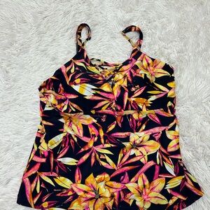 Heat Floral Women's Swim Top Size 20W